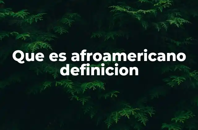 Que es Afroamericano Definicion 2 Origen y evolución de la identidad afroamericana