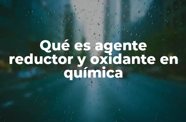 Qué es Agente Reductor y Oxidante en Química