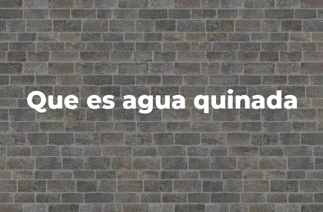 Que es Agua Quinada 2 El agua quinada como bebida ancestral