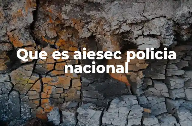 Que es Aiesec Policia Nacional