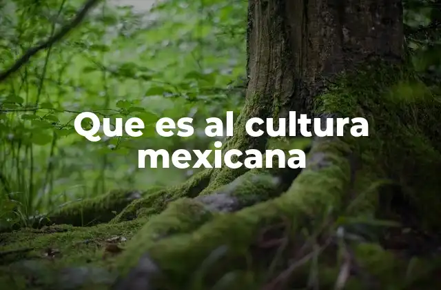 Que es Al Cultura Mexicana