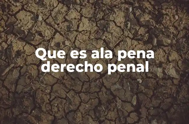 Características principales del ala de pena