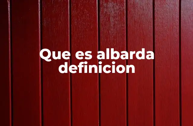 Que es Albarda Definicion
