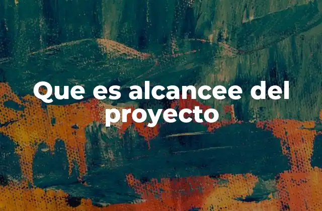 Que es Alcancee Del Proyecto