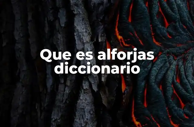 Que es Alforjas Diccionario