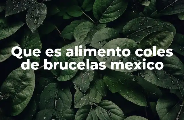 Características y componentes del Alimento Coles de Brucelas