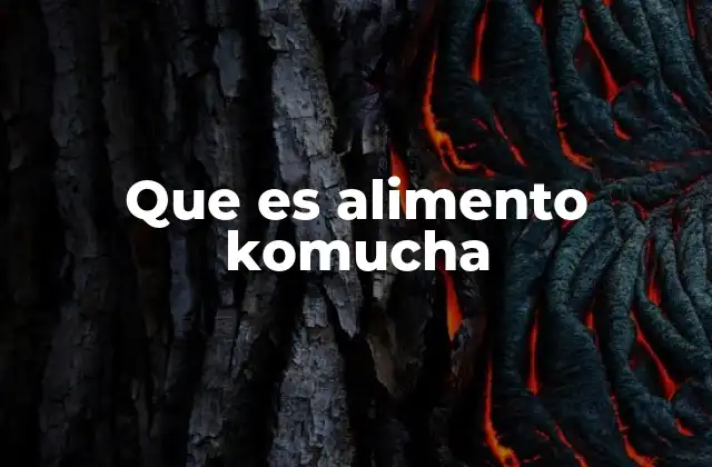 Que es Alimento Komucha