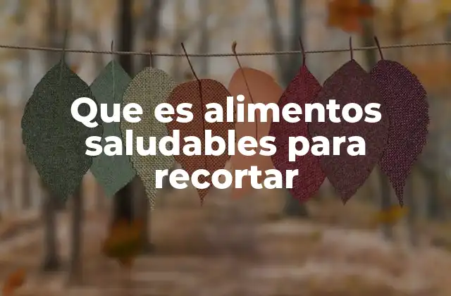 Que es Alimentos Saludables para Recortar