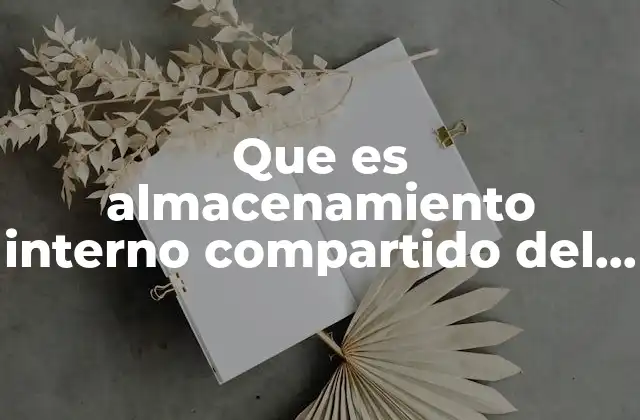Que es Almacenamiento Interno Compartido Del Celular