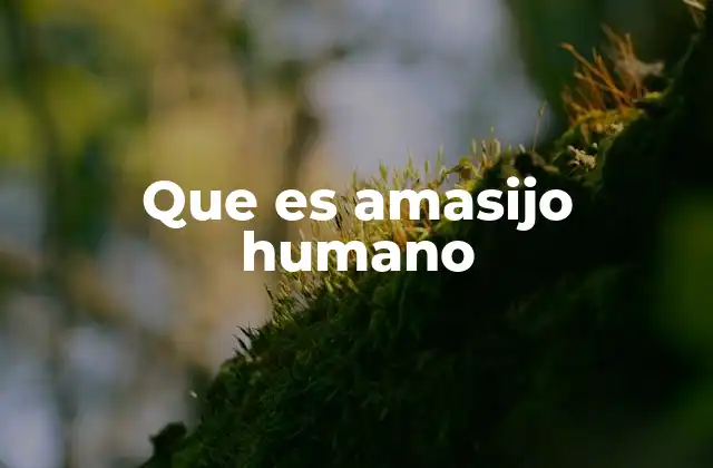 Que es Amasijo Humano