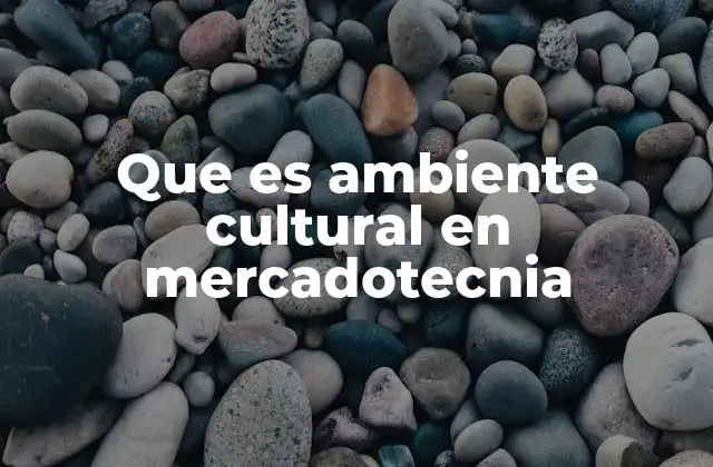 Que es Ambiente Cultural en Mercadotecnia
