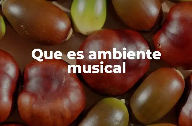 Que es Ambiente Musical
