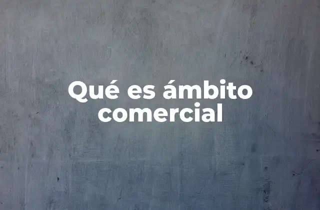 Qué es Ámbito Comercial