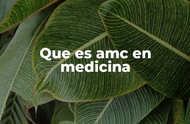 Que es Amc en Medicina