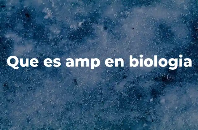 Que es Amp en Biologia