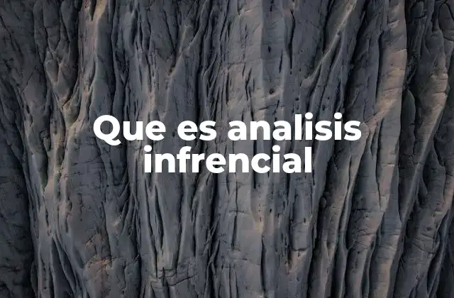 Que es Analisis Infrencial