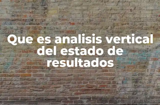 Interpretación del estado de resultados a través del porcentaje