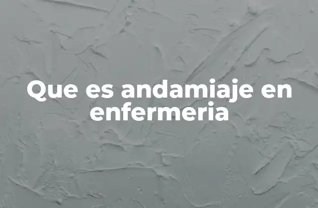 Que es Andamiaje en Enfermeria