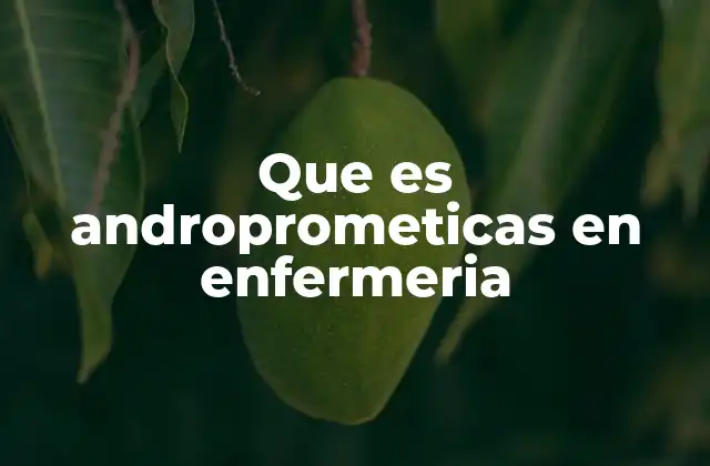 Que es Androprometicas en Enfermeria