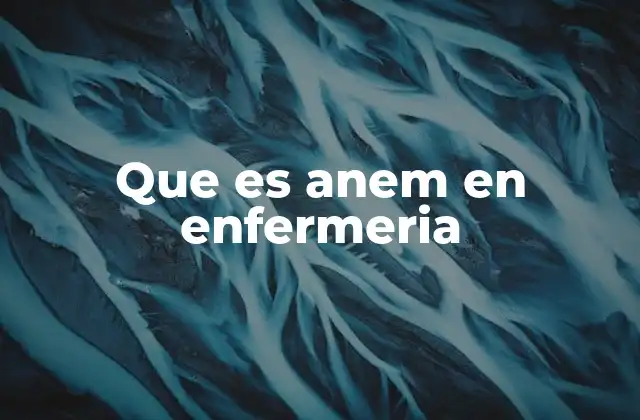 Que es Anem en Enfermeria 2 La importancia de la anemia en la práctica enfermera