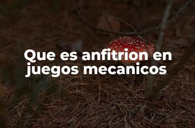 Que es Anfitrion en Juegos Mecanicos