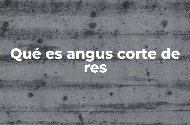 Qué es Angus Corte de Res