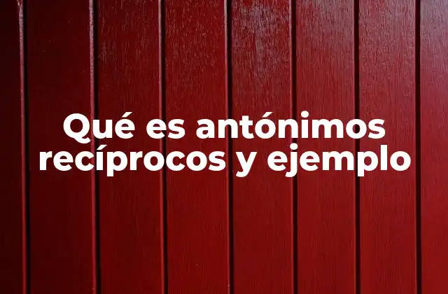 Diferencias entre antónimos recíprocos y otros tipos de antónimos