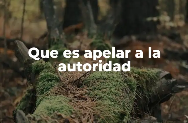 Que es Apelar a la Autoridad