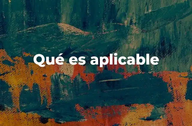 Qué es Aplicable 2 El contexto define lo aplicable