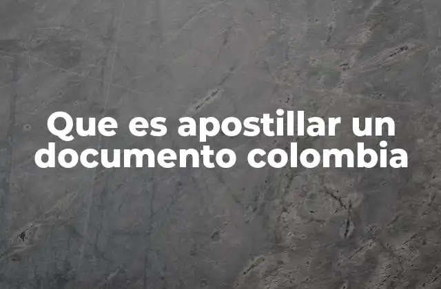Que es Apostillar un Documento Colombia 2 Cómo funciona el proceso de apostilla en Colombia