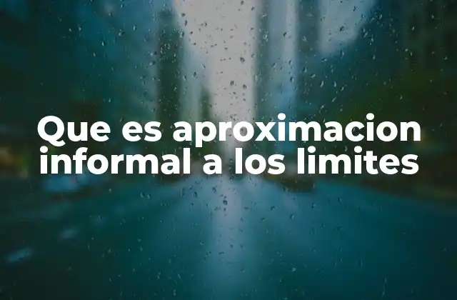La intuición detrás de los límites sin definiciones formales