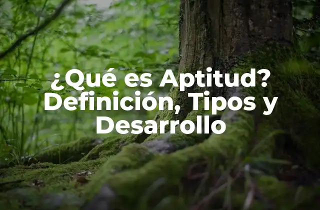 ¿qué es Aptitud? Definición, Tipos y Desarrollo