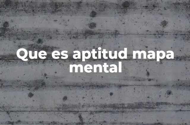 Que es Aptitud Mapa Mental
