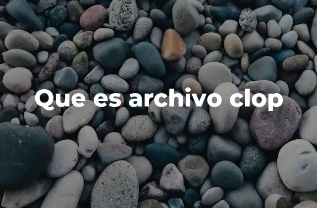 Que es Archivo Clop