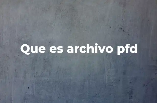 Que es Archivo Pfd