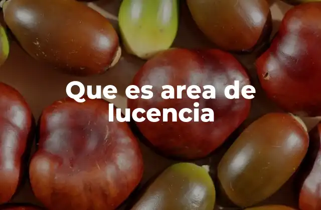 Que es Area de Lucencia