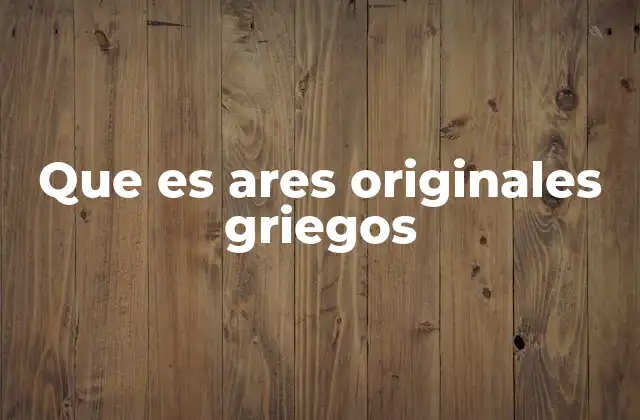 El papel de Ares en la mitología griega