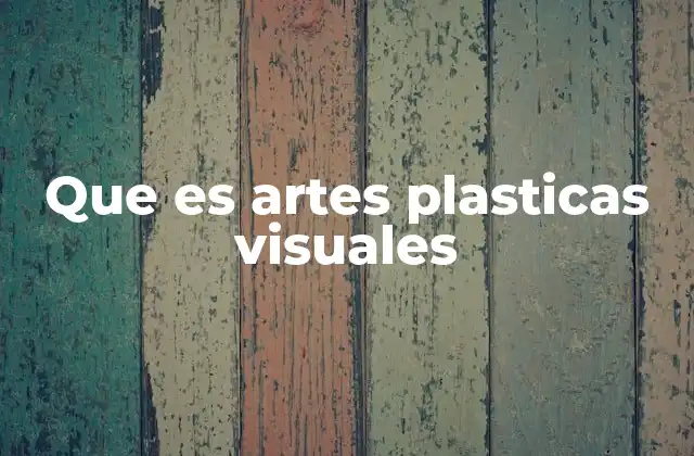 Que es Artes Plasticas Visuales