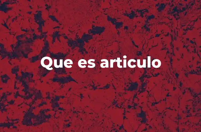 Función del artículo en la construcción de oraciones