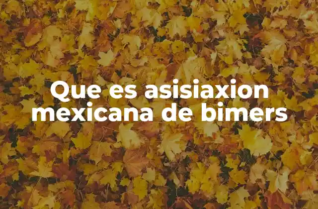 Que es Asisiaxion Mexicana de Bimers