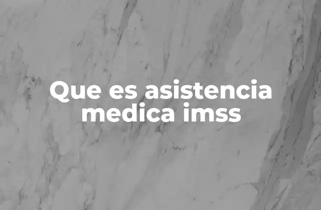 Que es Asistencia Medica Imss