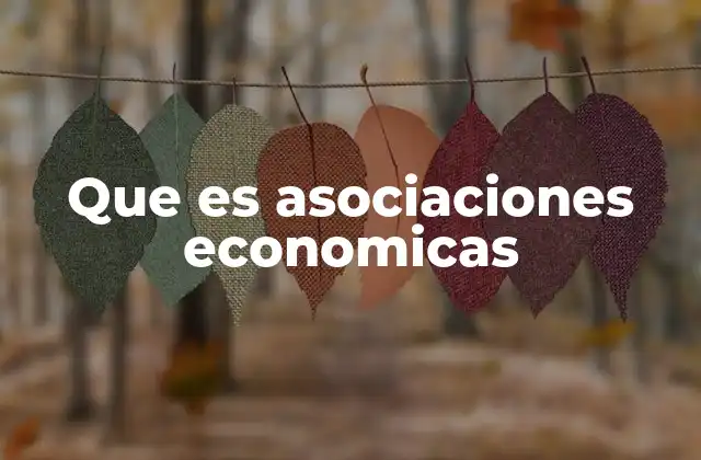 Que es Asociaciones Economicas