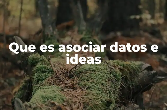 Que es Asociar Datos e Ideas