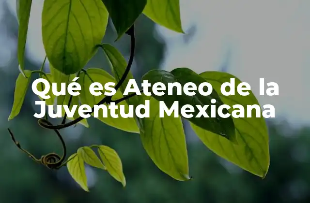 Qué es Ateneo de la Juventud Mexicana