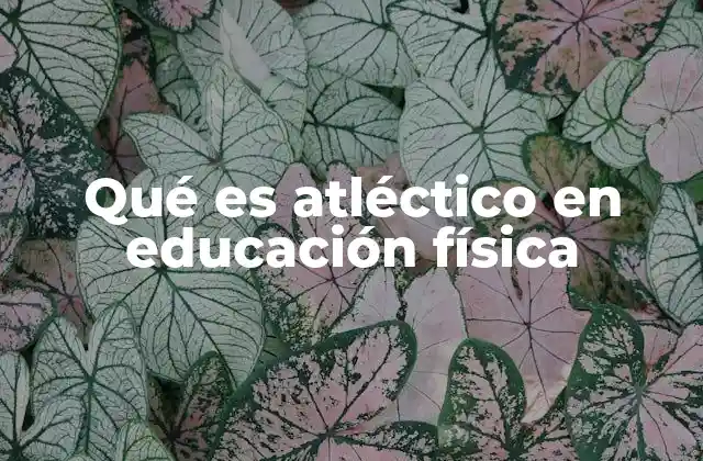 Qué es Atléctico en Educación Física