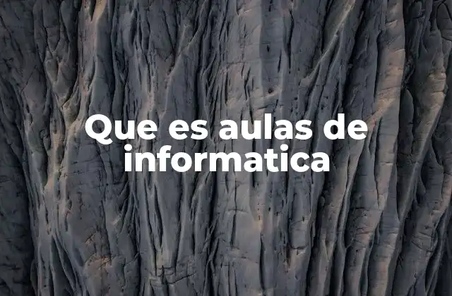 Que es Aulas de Informatica