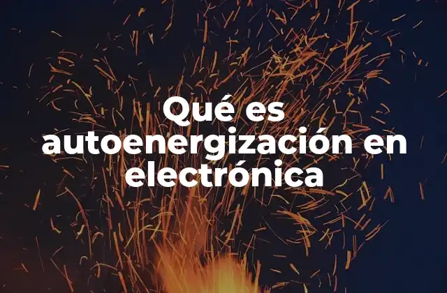 Qué es Autoenergización en Electrónica