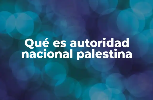 Qué es Autoridad Nacional Palestina 2 Orígenes y evolución de la gobernanza palestina