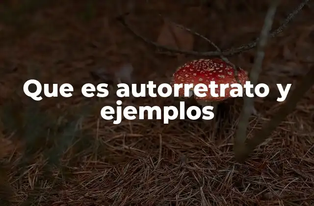 Que es Autorretrato y Ejemplos