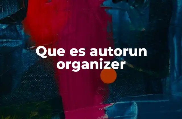 Que es Autorun Organizer